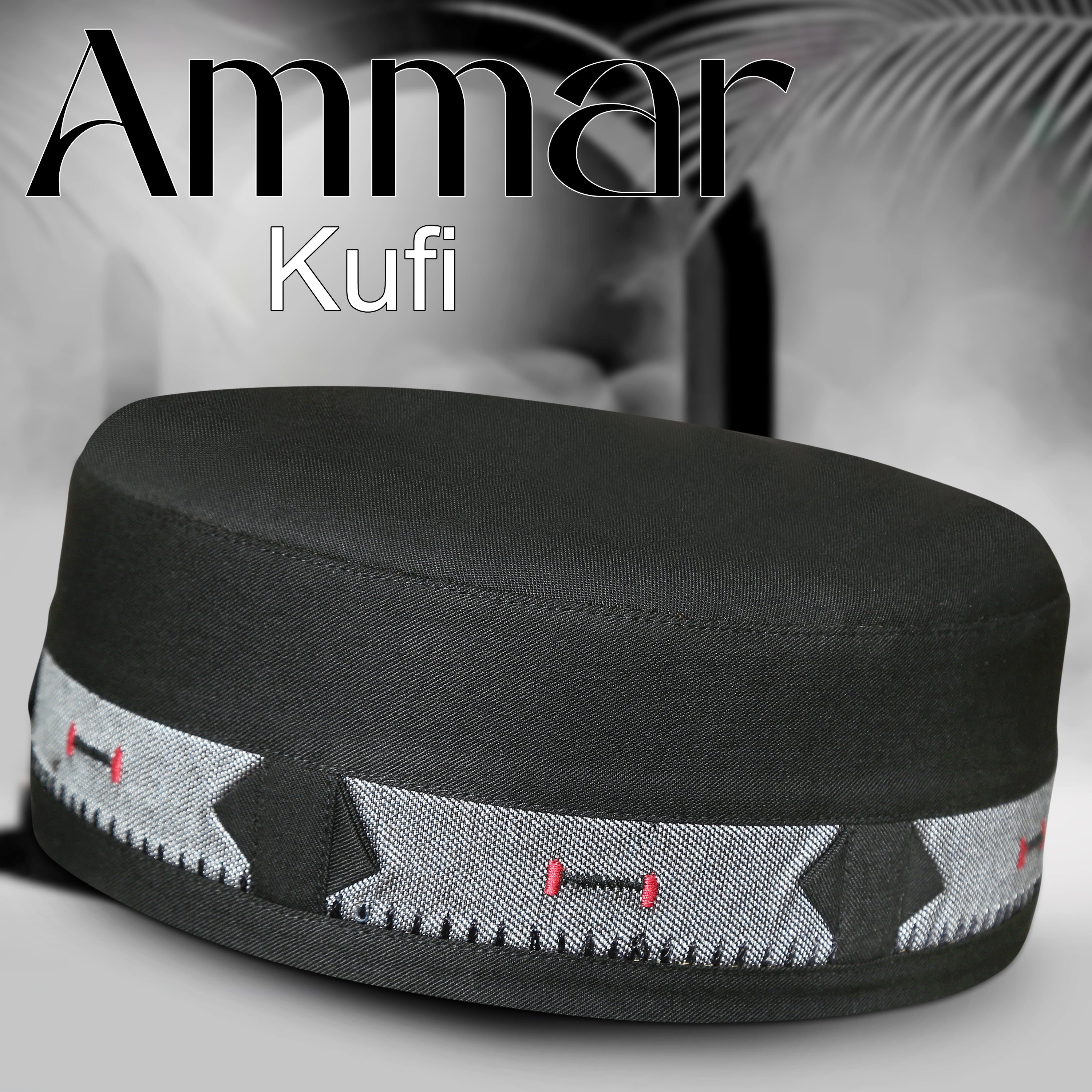 Bin Fiaz Ammar Premium Kufi Hat - Muslim Prayer Kufi for Men - Premium Islamic Salah Cap -  Comfortable Daily Namaz Topi