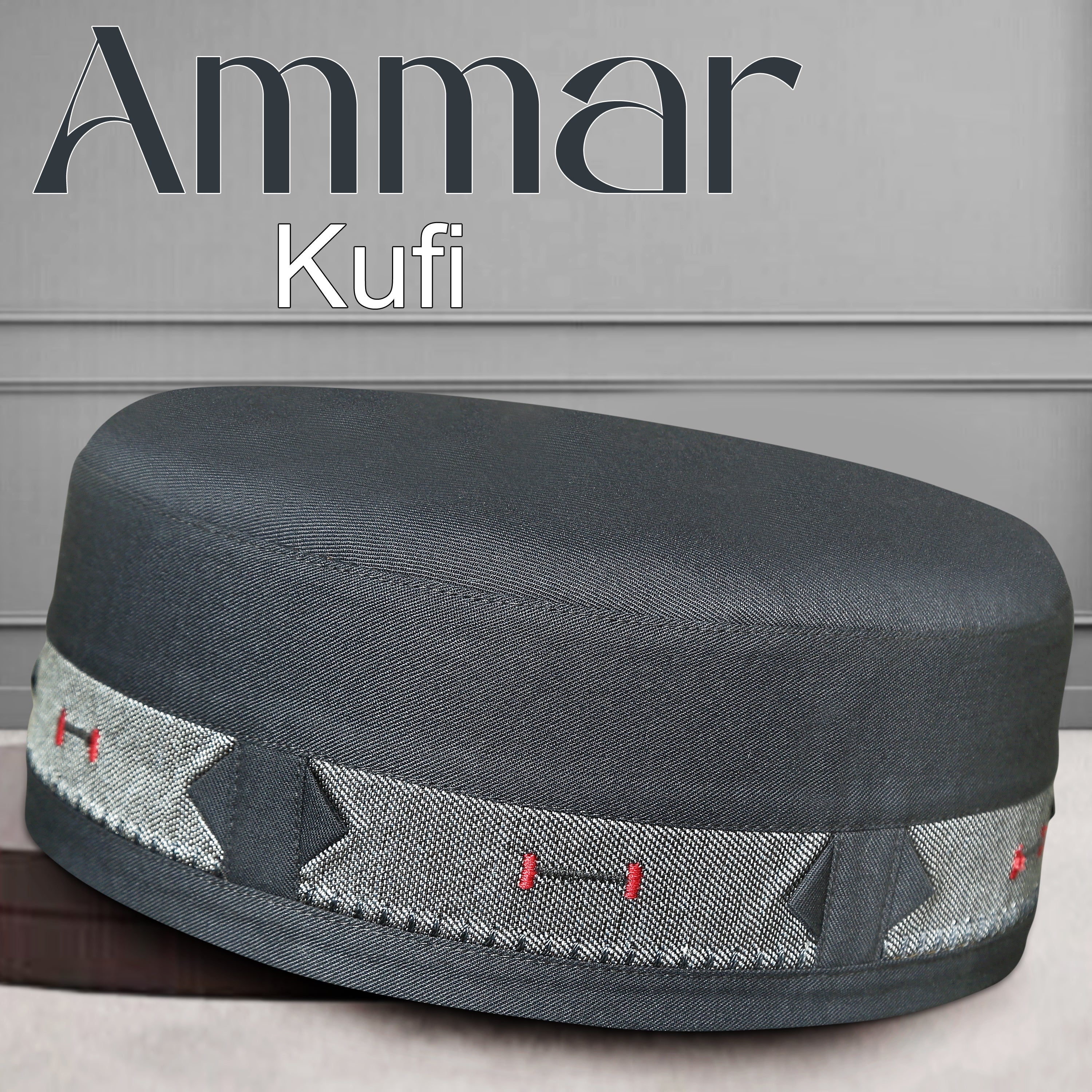 Bin Fiaz Ammar Premium Kufi Hat - Muslim Prayer Kufi for Men - Premium Islamic Salah Cap -  Comfortable Daily Namaz Topi