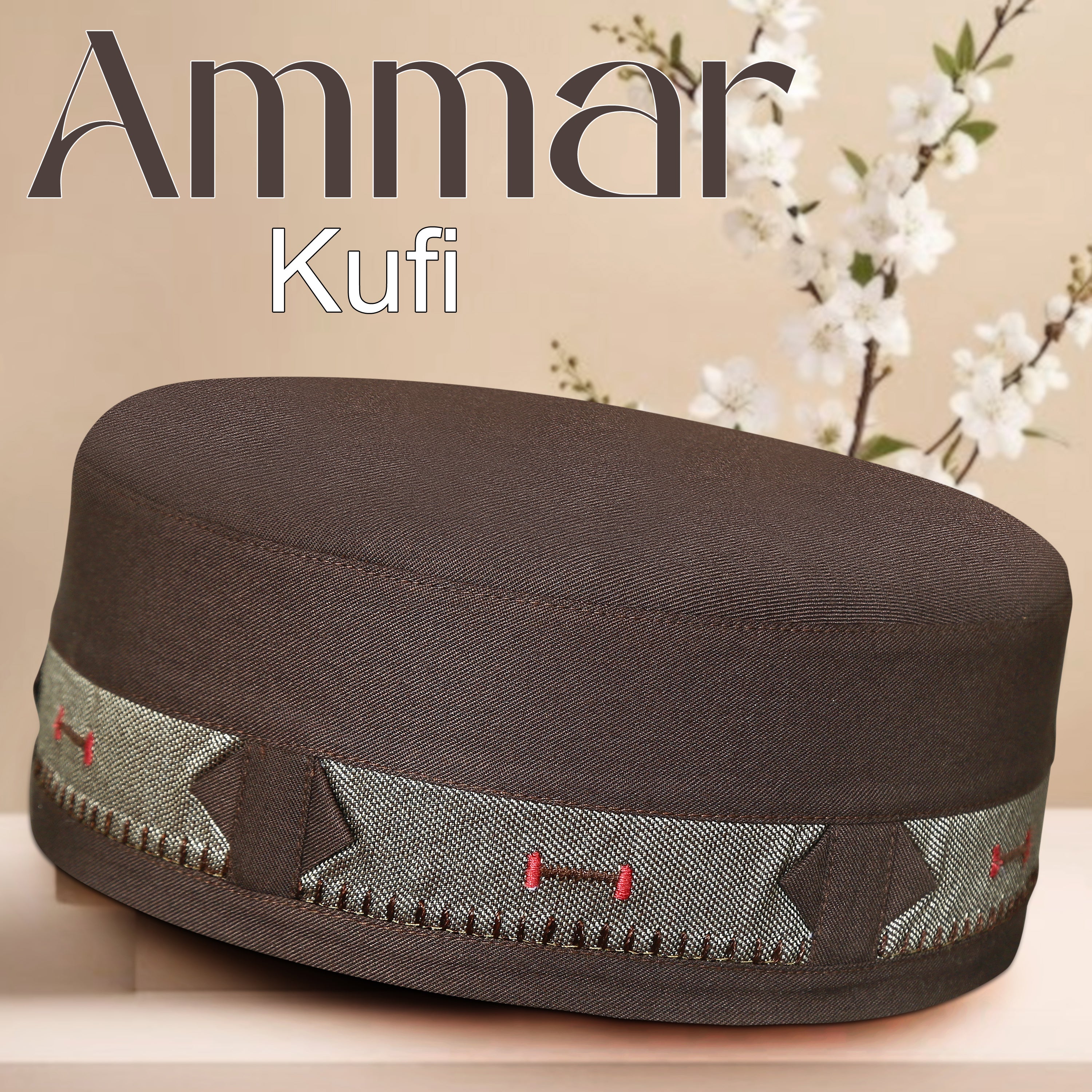 Bin Fiaz Ammar Premium Kufi Hat - Muslim Prayer Kufi for Men - Premium Islamic Salah Cap -  Comfortable Daily Namaz Topi