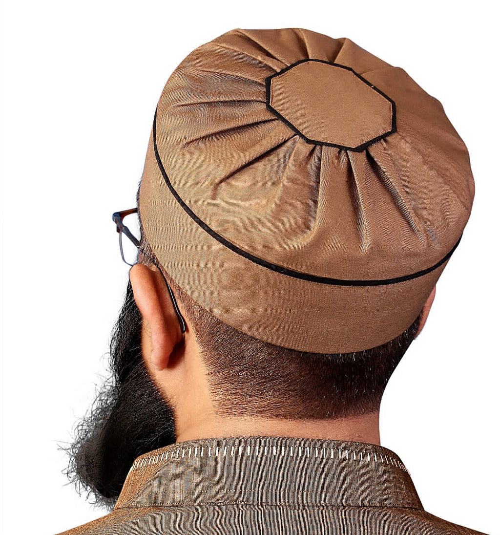 Bin Fiaz Aqsa Premium Stitched Kufi Hat for Men - Comfortable Daily Namaz Topi & Islamic Prayer Cap
