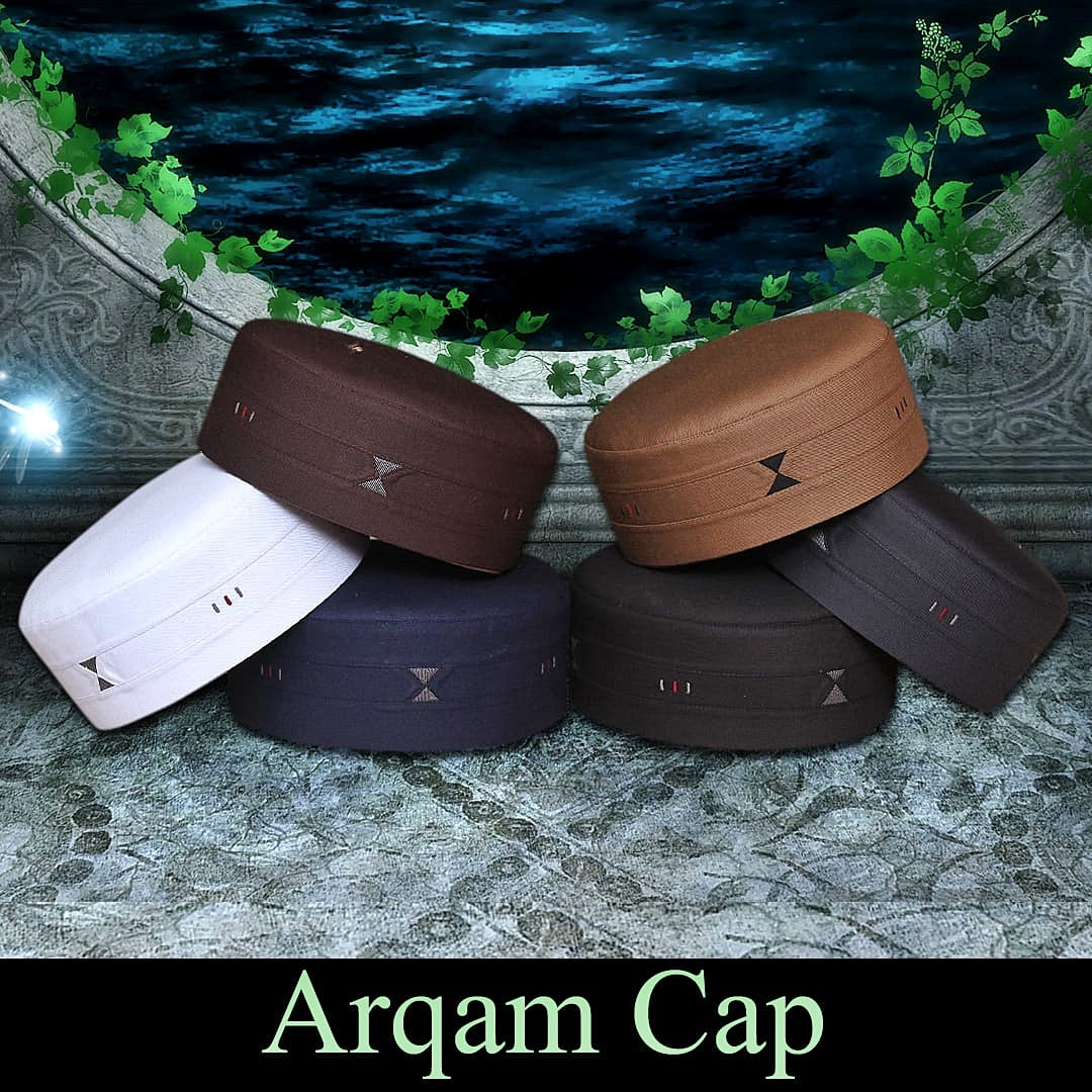 Bin Fiaz Arqam Premium Stitched Kufi Hat for Men - Islamic Caps for Daily Use & Prayer Topi