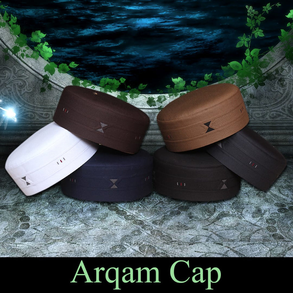 Bin Fiaz Arqam Premium Stitched Kufi Hat for Men - Islamic Caps for Daily Use & Prayer Topi