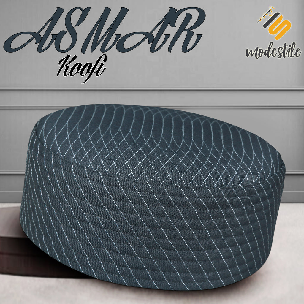 Bin Fiaz Asmar Premium Stitched Kufi Hat for Men - High-Quality Islamic Prayer Cap & Daily Namaz Topi