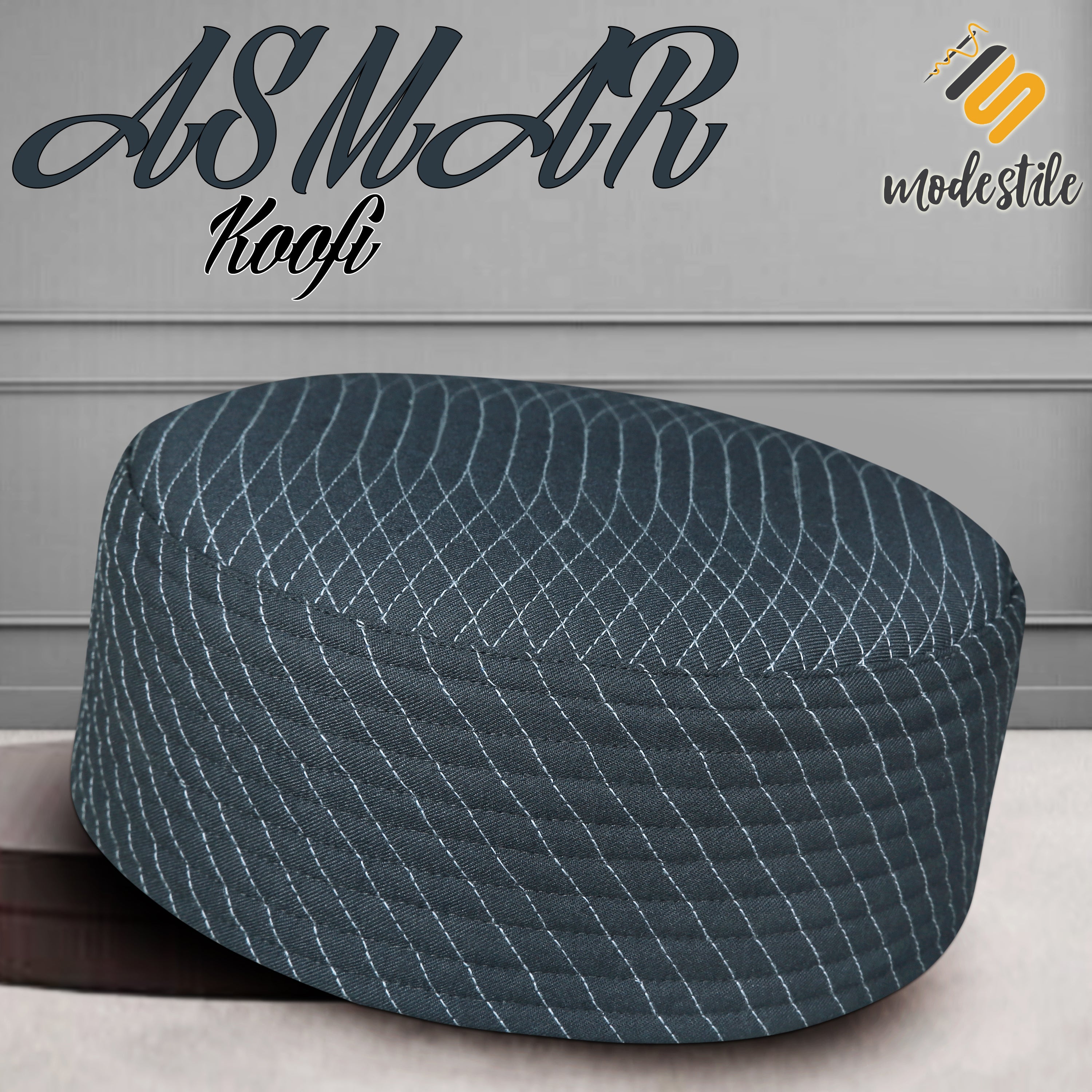 Bin Fiaz Asmar Premium Stitched Kufi Hat for Men - High-Quality Islamic Prayer Cap & Daily Namaz Topi