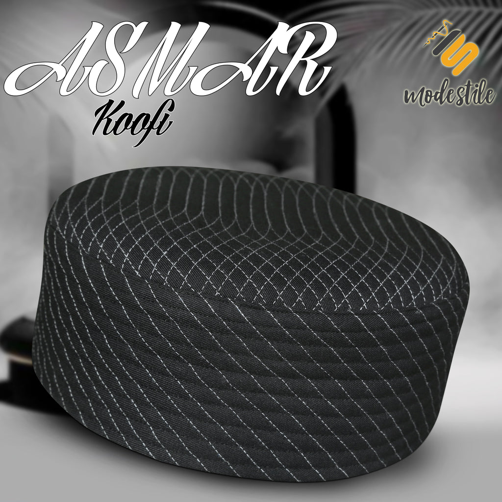 Bin Fiaz Asmar Premium Stitched Kufi Hat for Men - High-Quality Islamic Prayer Cap & Daily Namaz Topi