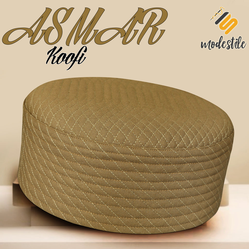Bin Fiaz Asmar Premium Stitched Kufi Hat for Men - High-Quality Islamic Prayer Cap & Daily Namaz Topi