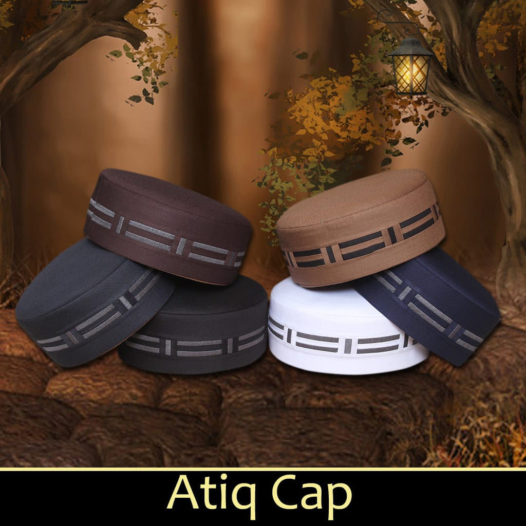 Bin Fiaz Atiq Premium Stitched Kufi Hat for Men - Quality Islamic Cap & Comfortable Namaz Topi