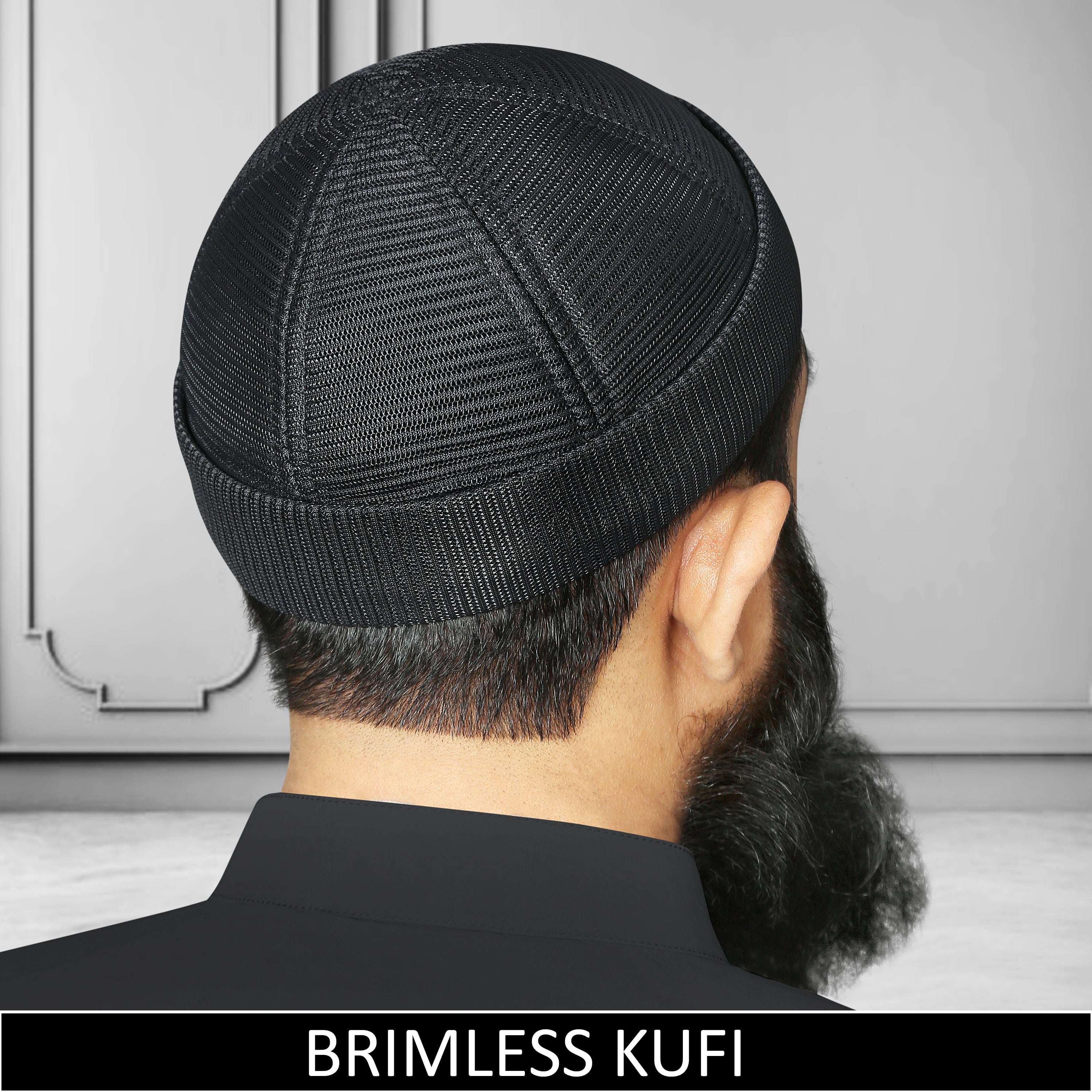 Brimless Mesh Koofi – Premium Islamic Namaz Koofi Topi for Men Breathable Prayer Cap