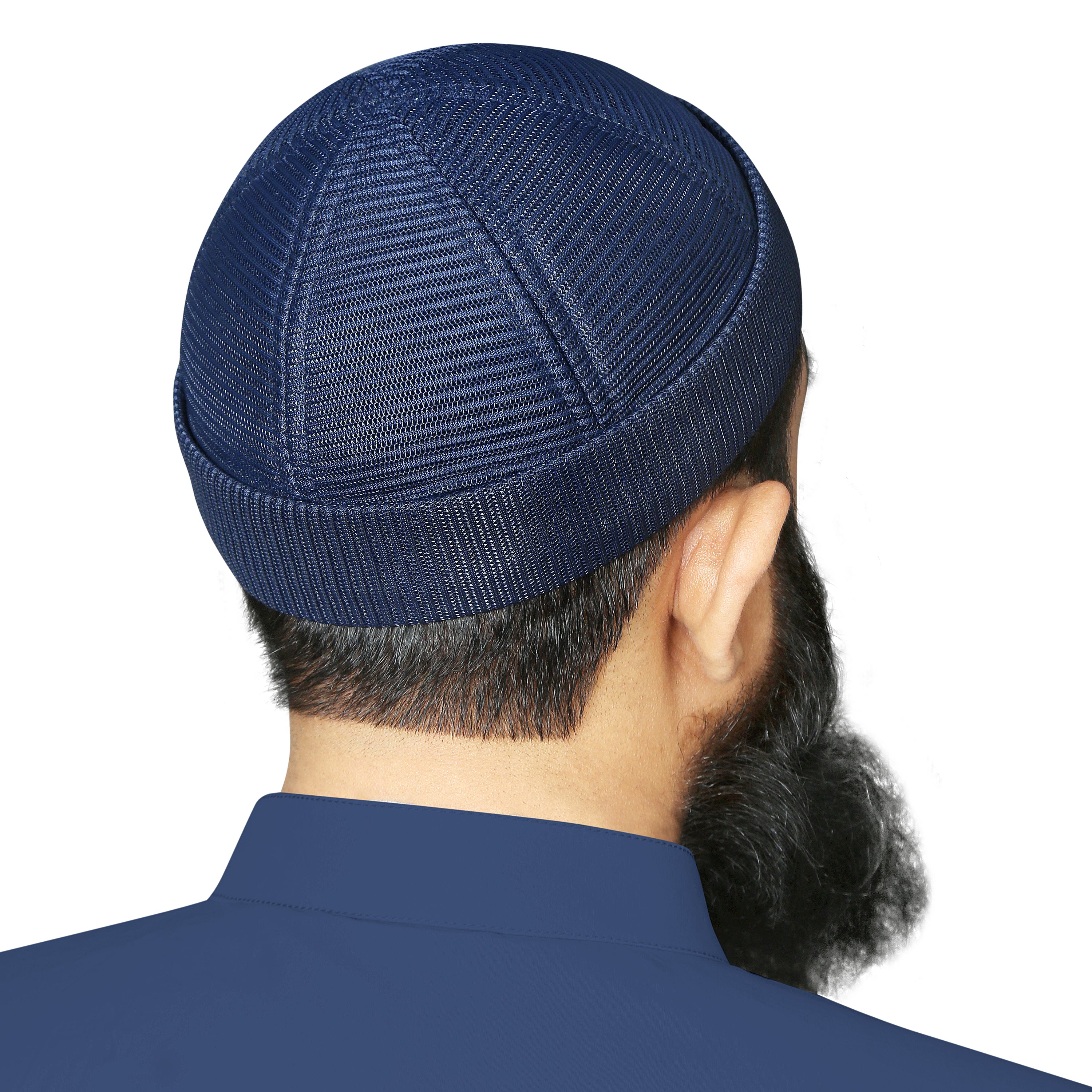 Brimless Mesh Koofi – Premium Islamic Namaz Koofi Topi for Men Breathable Prayer Cap