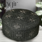 Bin Fiaz Baqir Premium Embroidered Hard Kufi Hat - Luxurious Islamic Cap for Men