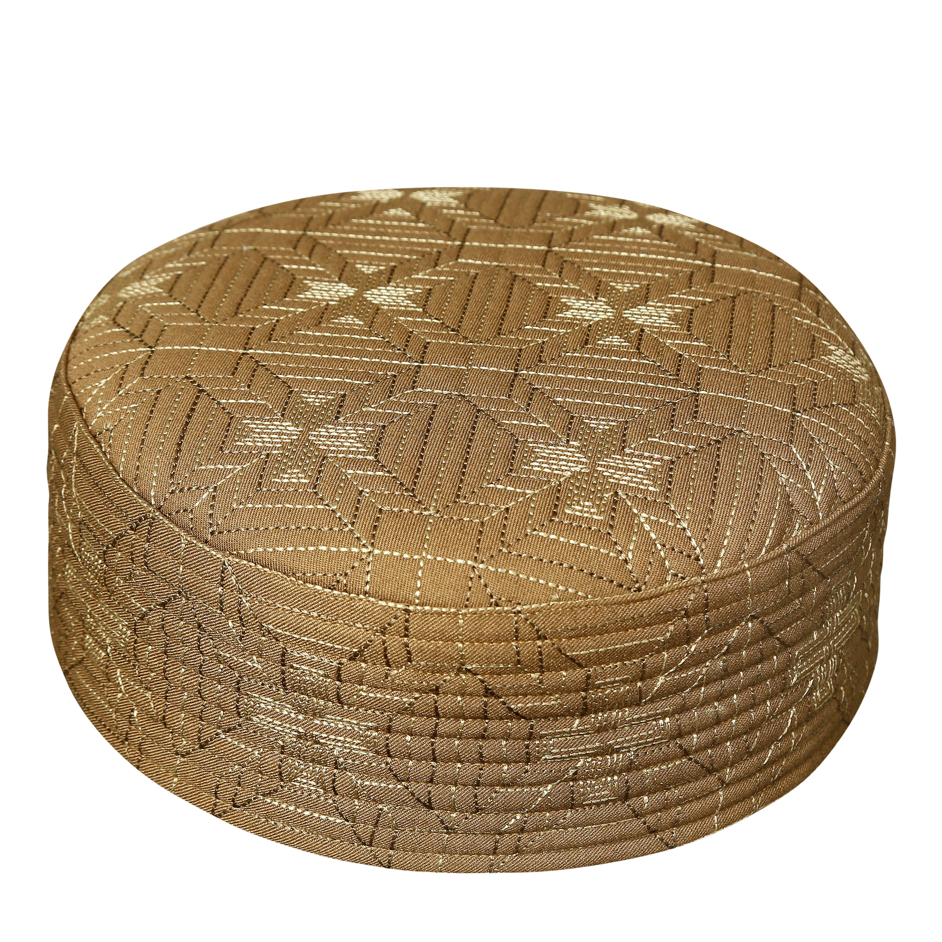 Bin Fiaz Baqir Premium Embroidered Hard Kufi Hat - Luxurious Islamic Cap for Men