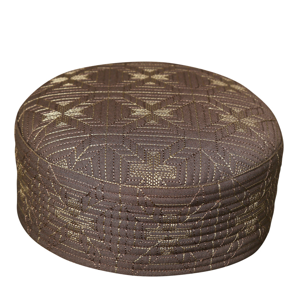 Bin Fiaz Baqir Premium Embroidered Hard Kufi Hat - Luxurious Islamic Cap for Men