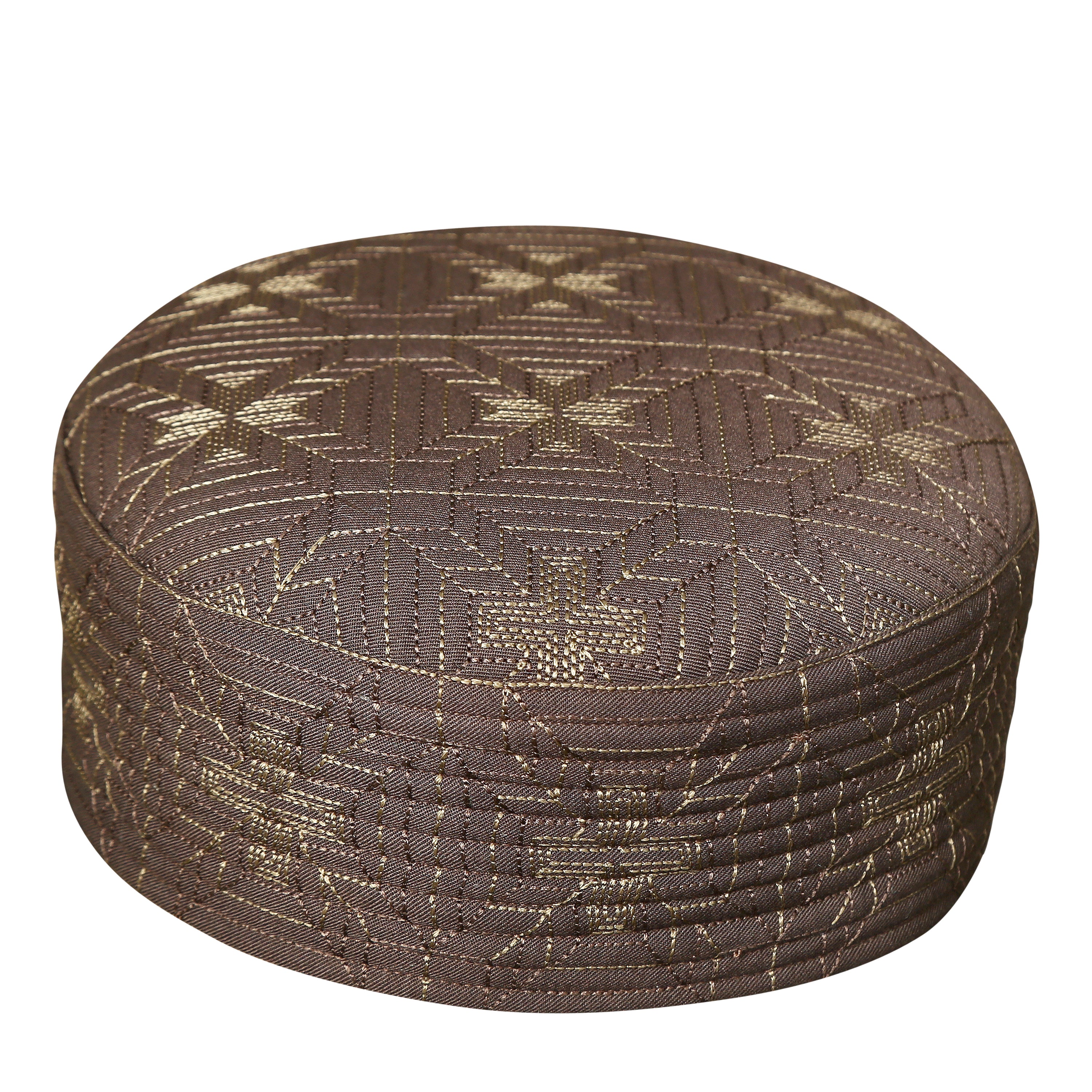 Bin Fiaz Baqir Premium Embroidered Hard Kufi Hat - Luxurious Islamic Cap for Men