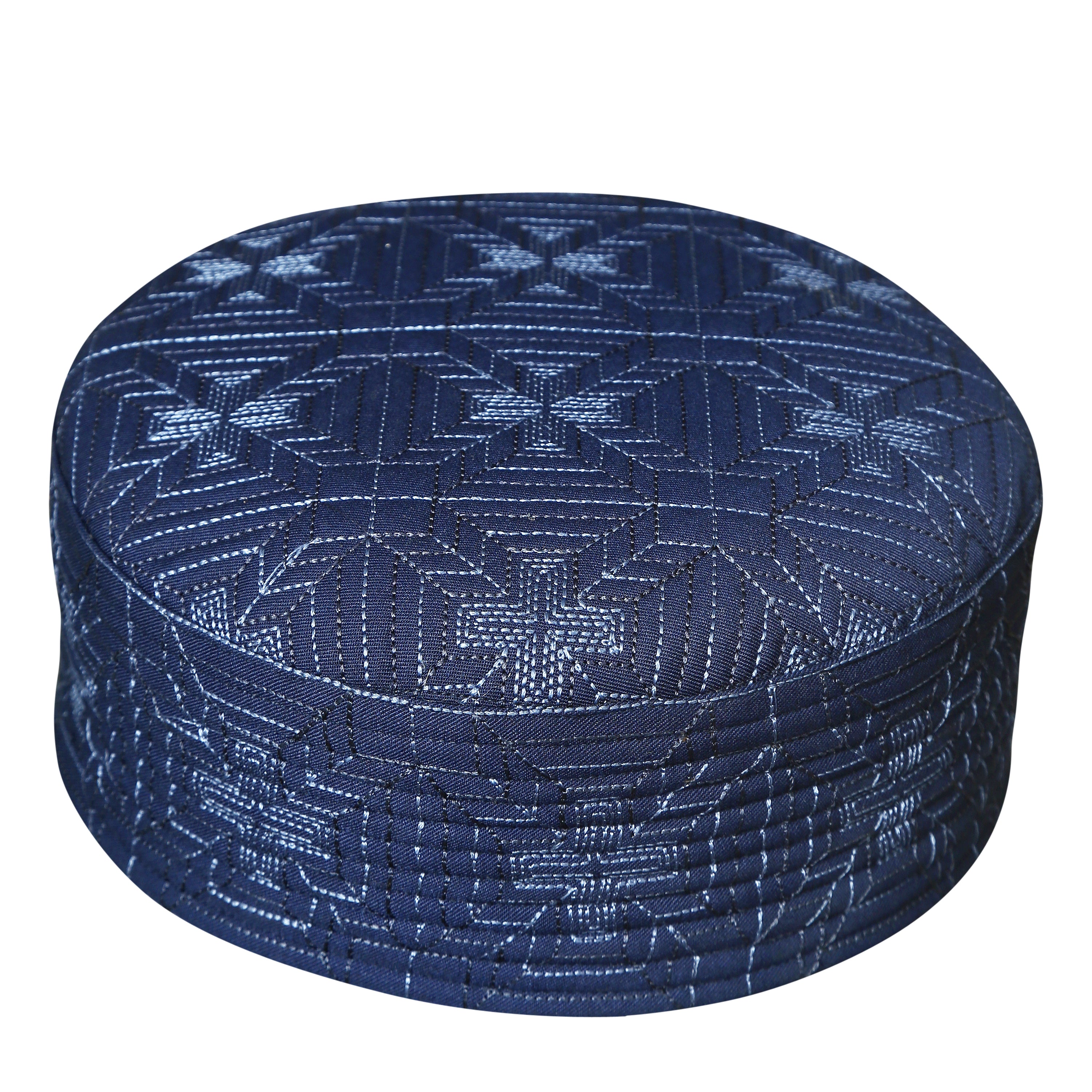 Bin Fiaz Baqir Premium Embroidered Hard Kufi Hat - Luxurious Islamic Cap for Men
