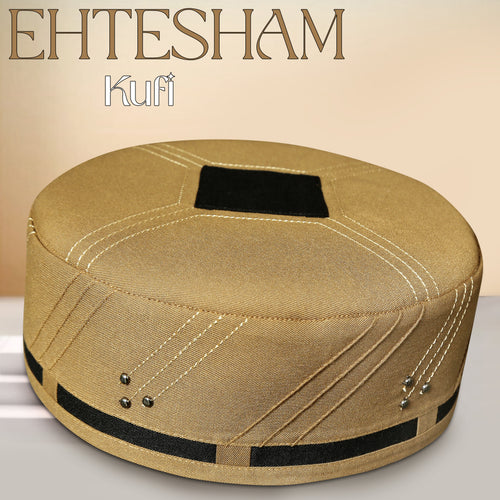 Bin Fiaz EHTESHAM Premium Traditional Kufi Hat - Handmade Muslim Prayer Topi for Men
