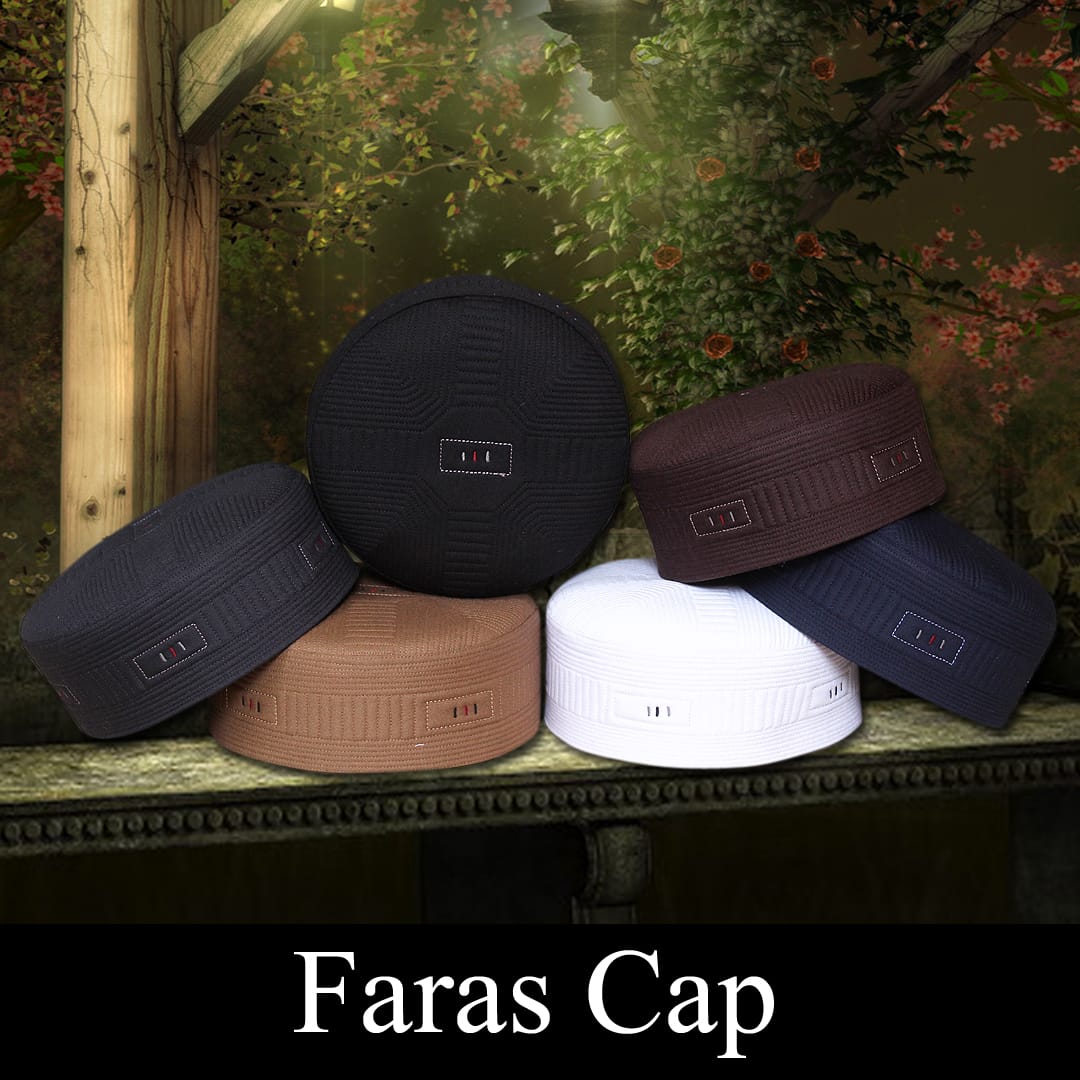 Bin Fiaz Faaris Premium Structured Kufi Hat - Royal Modern Muslim Men’s Prayer Cap