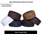Bin Fiaz Arqam Premium Stitched Kufi Hat for Men - Islamic Caps for Daily Use & Prayer Topi