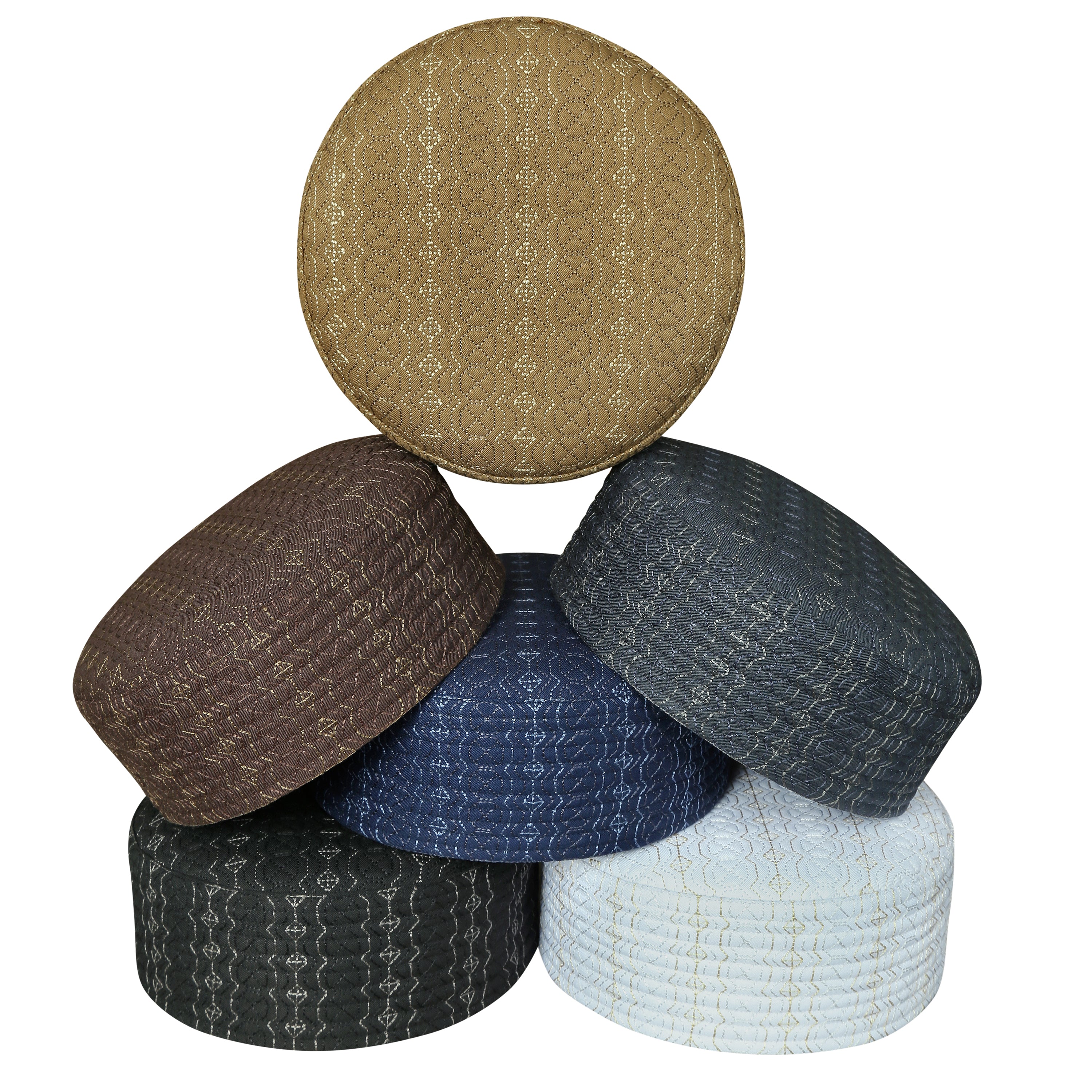 Bin Fiaz Ghamama New Look Kufi Hat - Premium Structured Muslim Men’s Prayer Cap