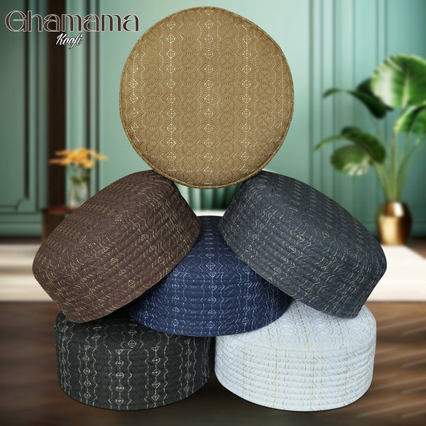 Bin Fiaz Ghamama New Look Kufi Hat - Premium Structured Muslim Men’s Prayer Cap