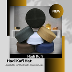 Bin Fiaz Hadi Premium Traditional Kufi Hat - Islamic Prayer Cap for Men's Headwear