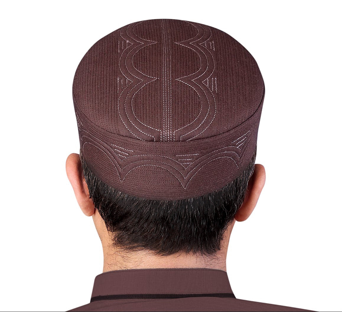 Bin Fiaz Hajjaj Premium Structured Kufi Hat - Royal Muslim Men’s Prayer Cap