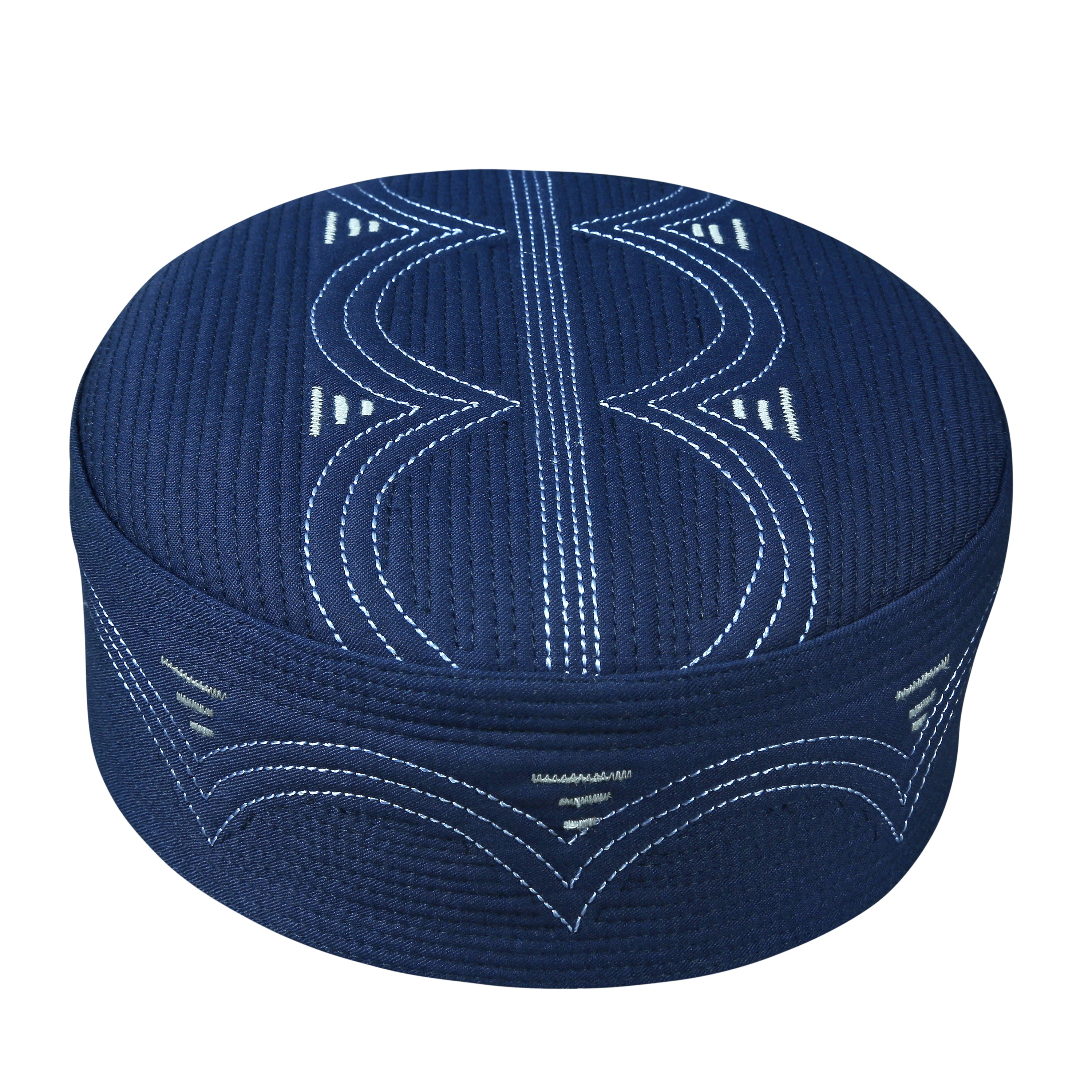 Bin Fiaz Hajjaj Premium Structured Kufi Hat - Royal Muslim Men’s Prayer Cap