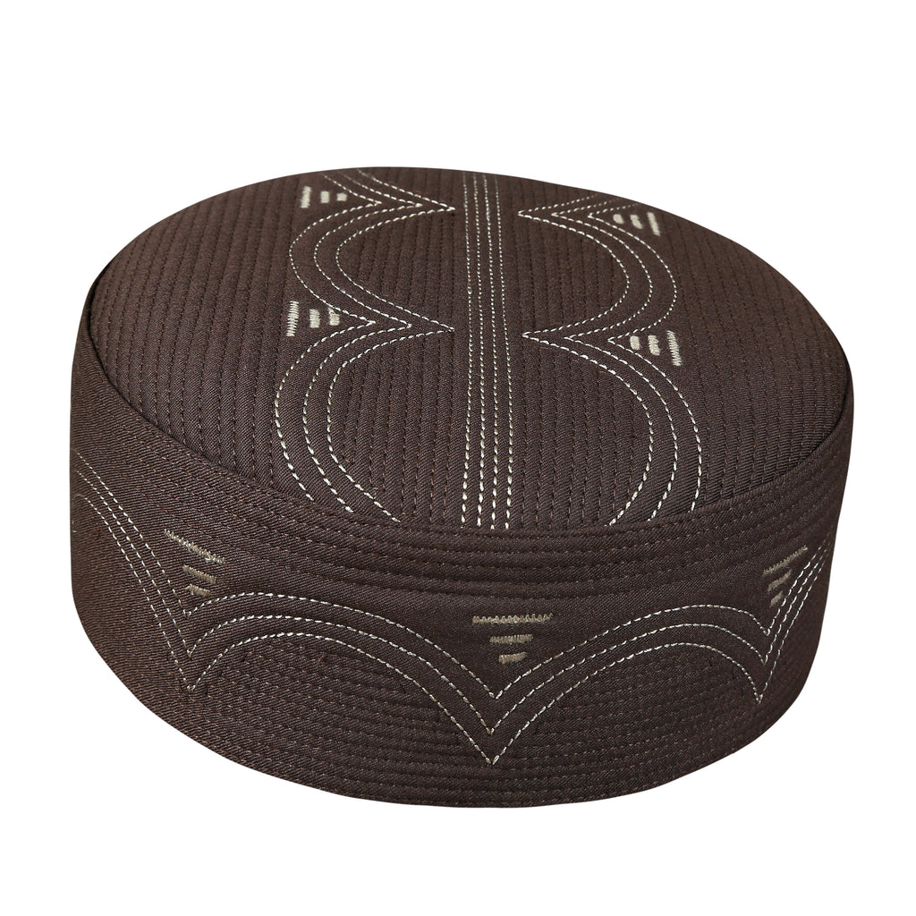 Bin Fiaz Hajjaj Premium Structured Kufi Hat - Royal Muslim Men’s Prayer Cap