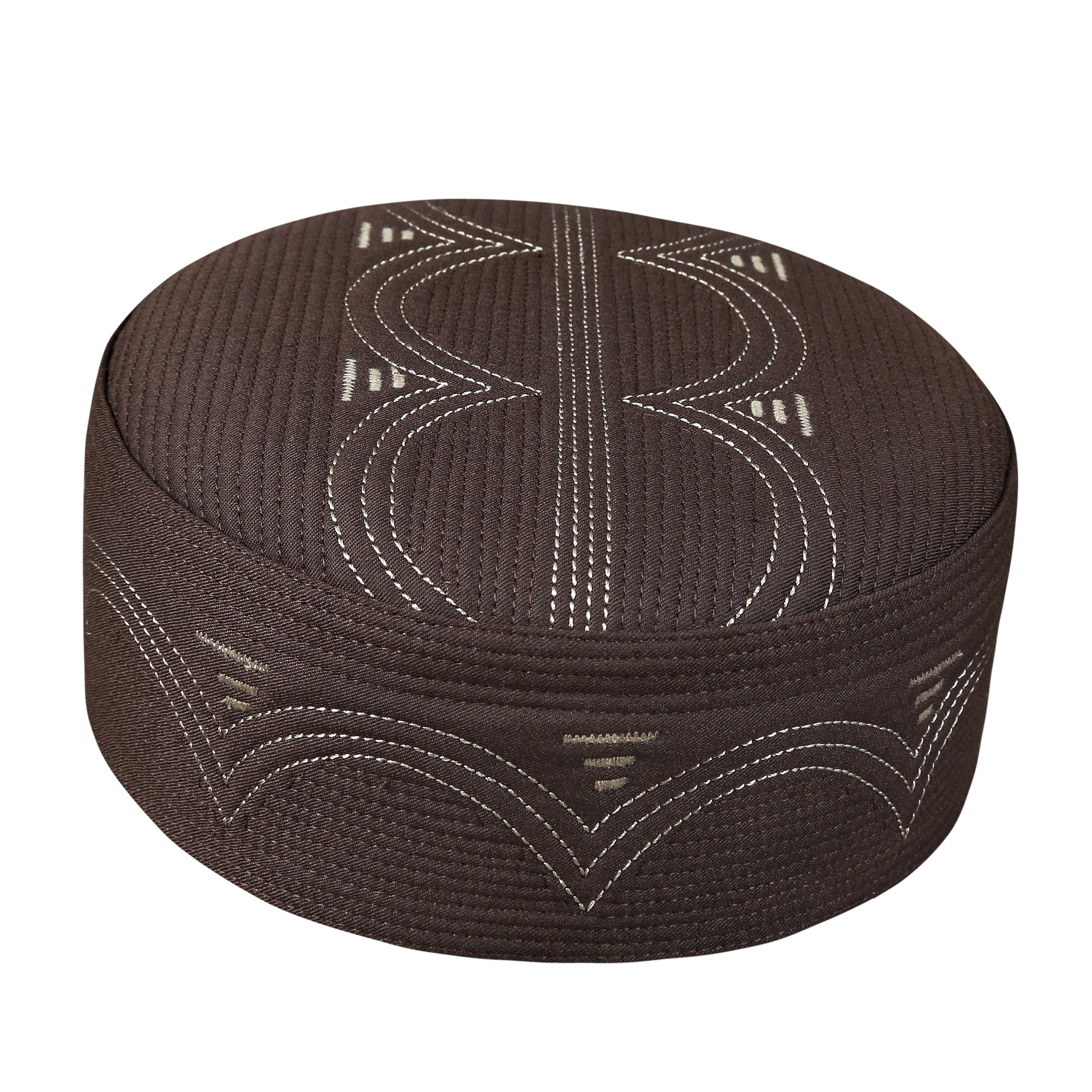 Bin Fiaz Hajjaj Premium Structured Kufi Hat - Royal Muslim Men’s Prayer Cap