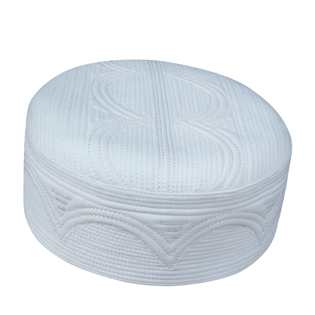 Bin Fiaz Hajjaj Premium Structured Kufi Hat - Royal Muslim Men’s Prayer Cap