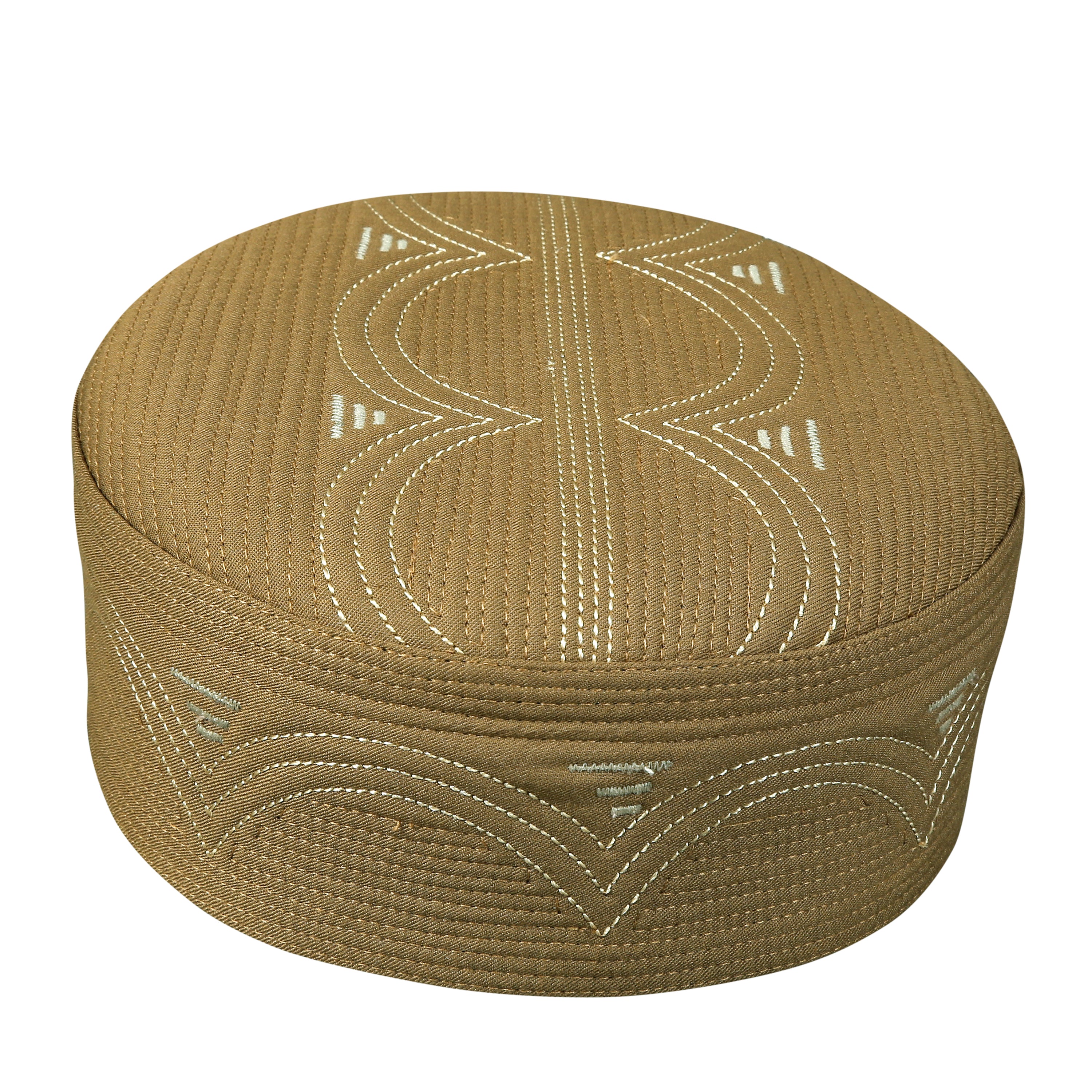 Bin Fiaz Hajjaj Premium Structured Kufi Hat - Royal Muslim Men’s Prayer Cap
