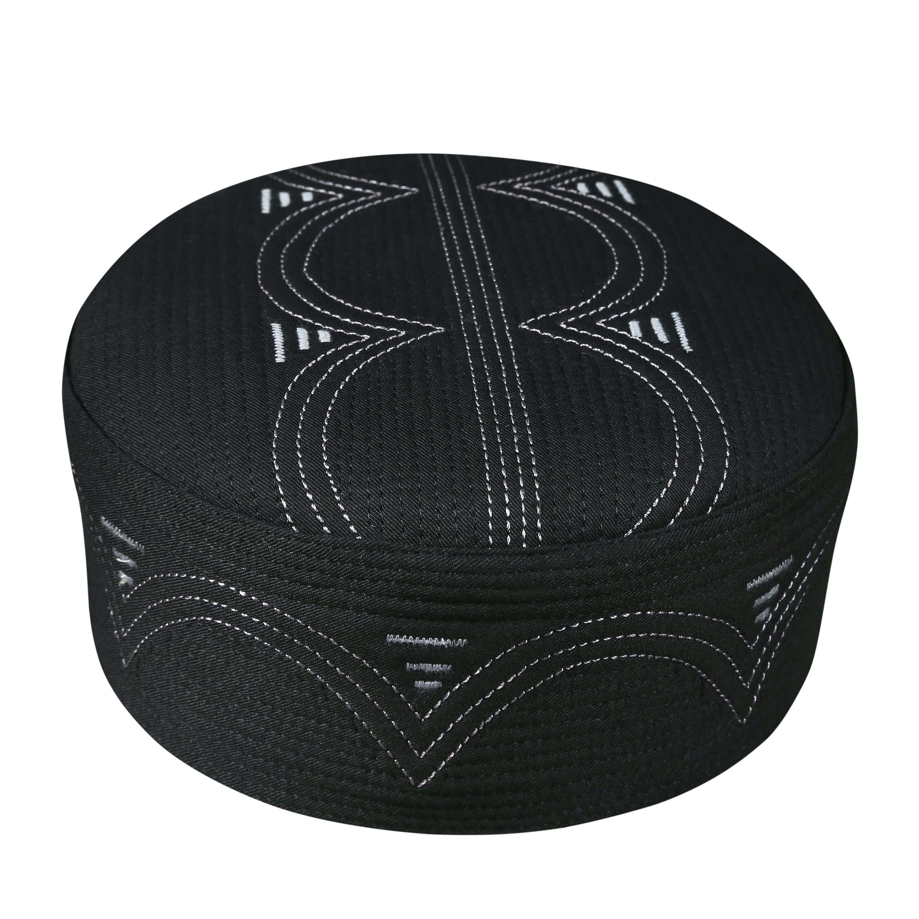 Bin Fiaz Hajjaj Premium Structured Kufi Hat - Royal Muslim Men’s Prayer Cap