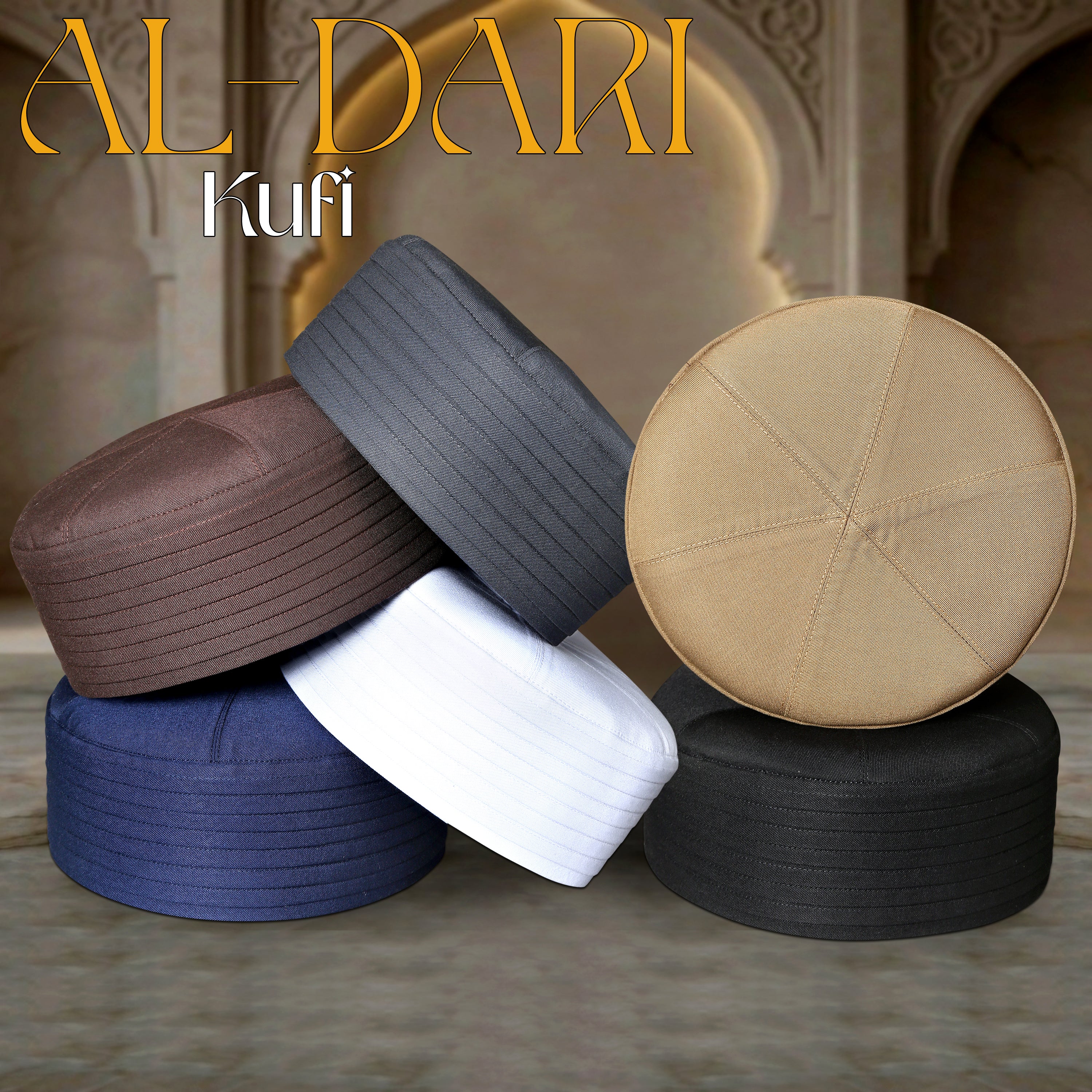 Bin Fiaz Al-Dari Premium Kufi Hat - Cotton Blend Kufi