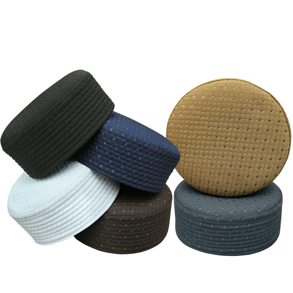Bin Fiaz Ilyas Premium Structured Kufi Hat - Islamic Prayer Cap for Salah