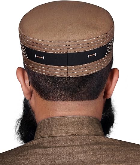 Bin Fiaz Intikhab Premium Structured Kufi Hat - Breathable Summer Kufi Hat for Men