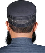 Bin Fiaz Intikhab Premium Structured Kufi Hat - Breathable Summer Kufi Hat for Men