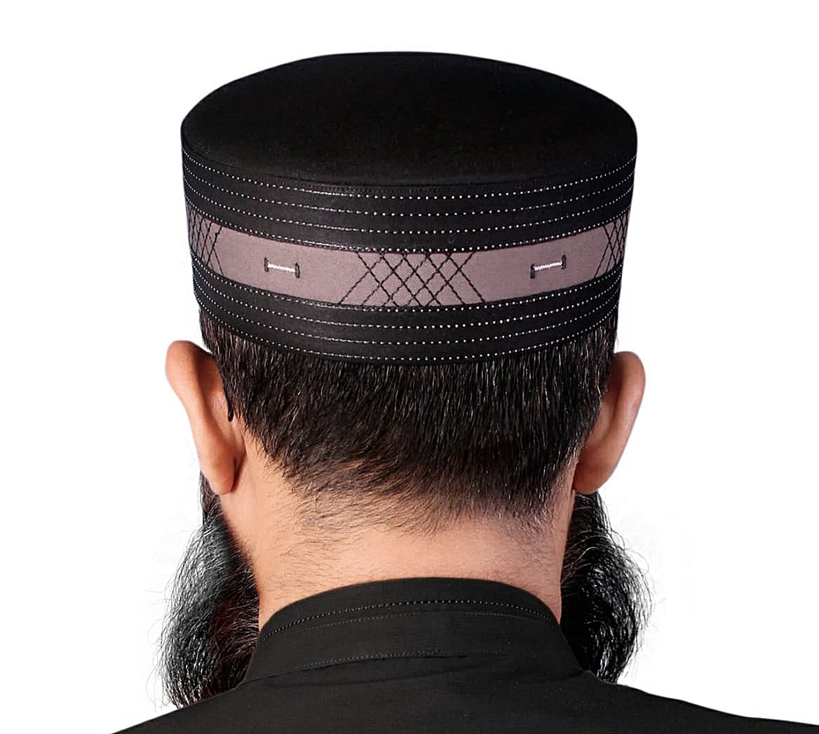 Bin Fiaz Intikhab Premium Structured Kufi Hat - Breathable Summer Kufi Hat for Men