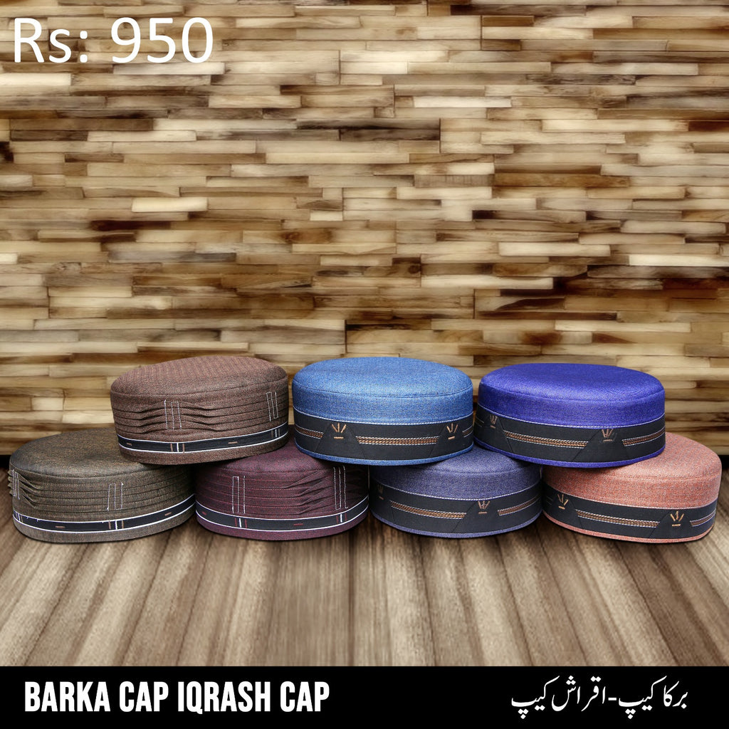 Bin Fiaz Iqraash Premium Structured Kufi Hat - Royal Muslim Men’s Prayer Cap