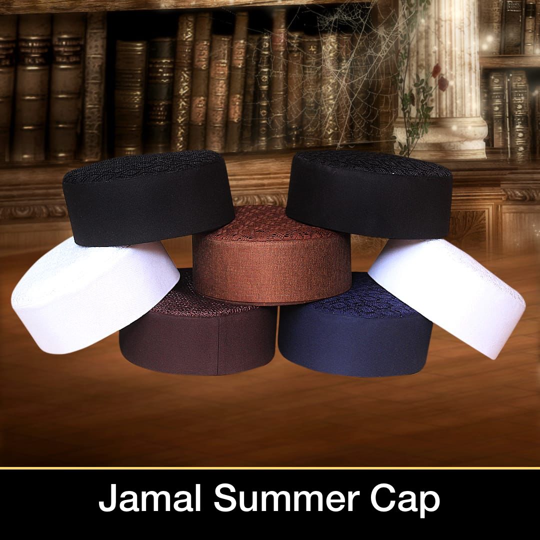 Bin Fiaz Jamal Premium Structured Summer Kufi Hat - Breathable Summer Islamic Prayer Cap