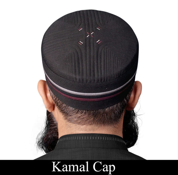 Muslim Kamal Premium Royal Structured Kufi Hat - Traditional Islamic Prayer Cap for Men