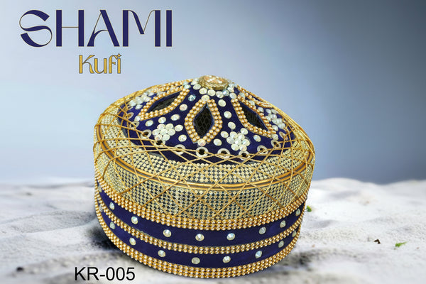 Turkey Cap KR-005 Premium Velvet Kufi - Safi Prayer Cap & Luxury Men's Namaz Topi