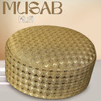 Bin Fiaz Musab Premium Hard Kufi Cap - Embroidered Islamic Prayer Cap