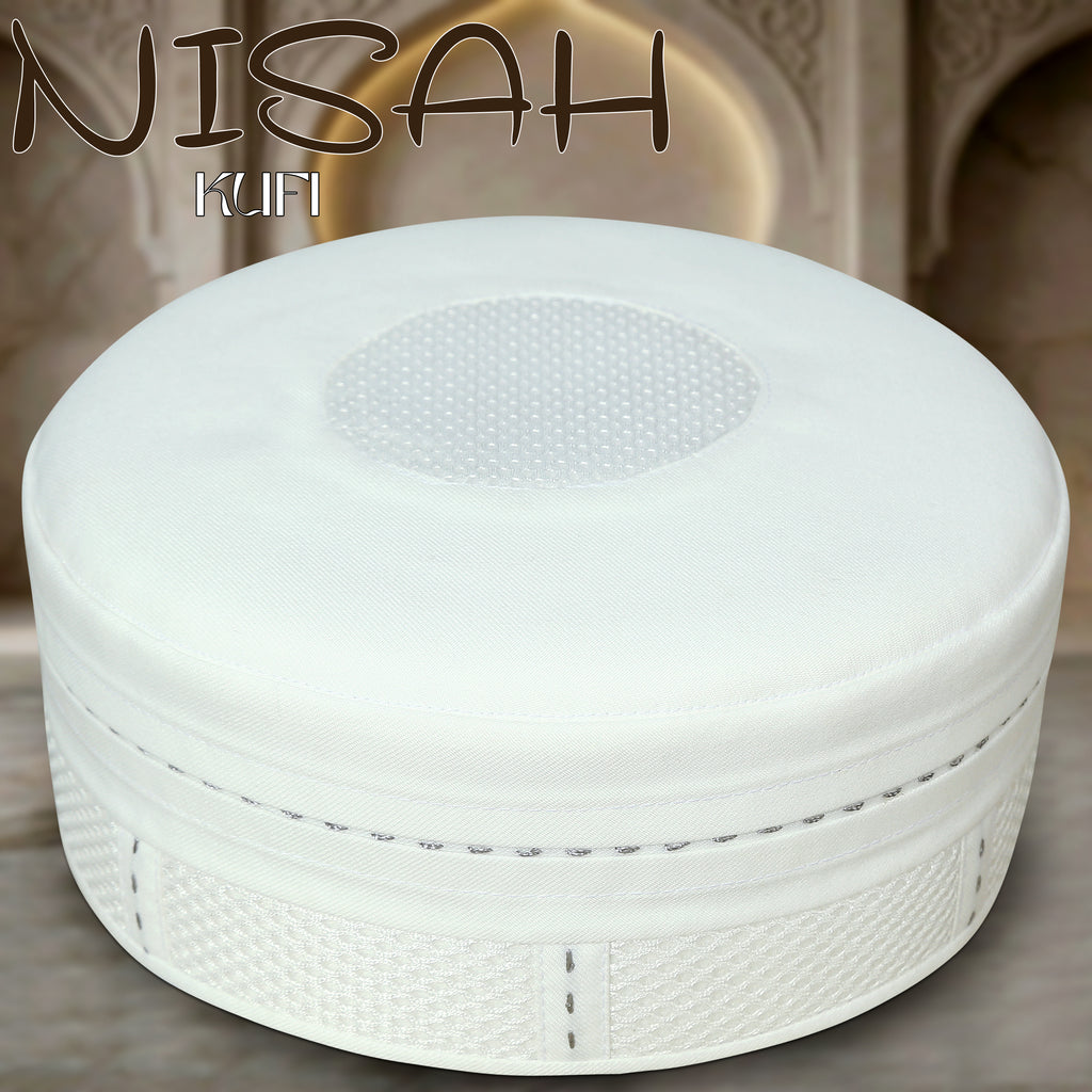 Nisah Muslim Prayer Kufi for Men - Premium Islamic Salah Cap | Soft & Comfortable Daily Namaz Topi