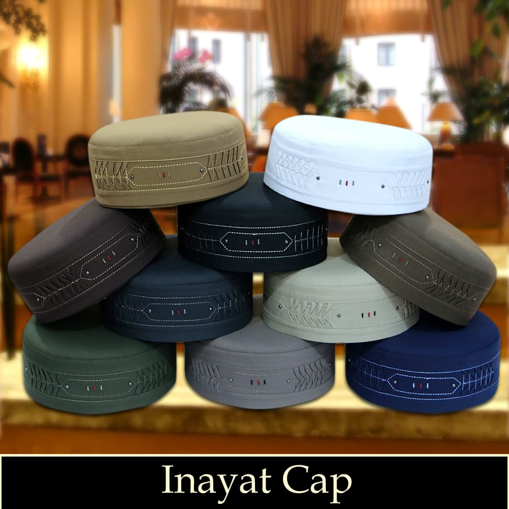 Bin Fiaz Inayat Premium Structured Kufi Hat - Muslim Cap for Everyday Wear