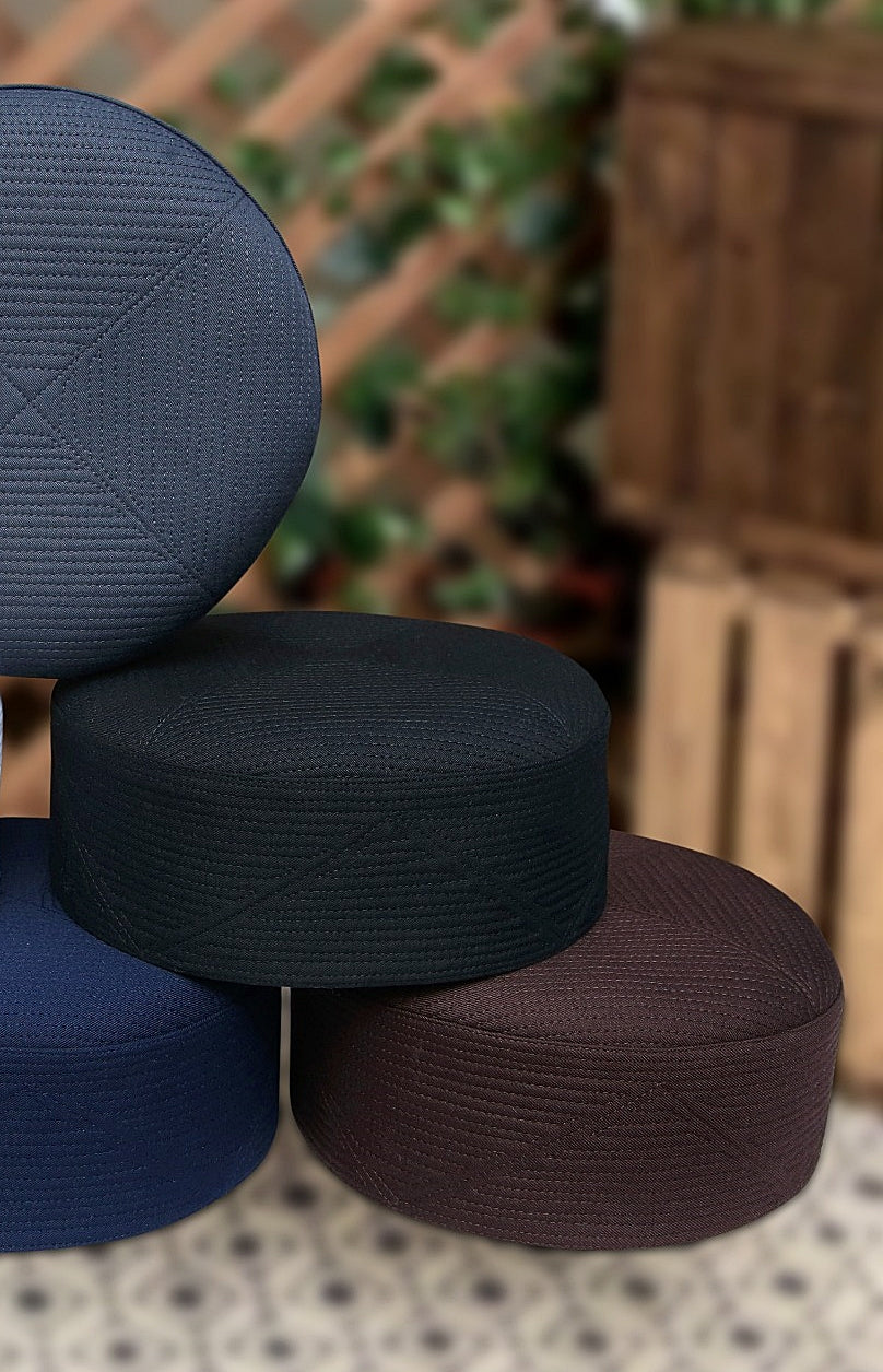Bin Fiaz Hamdaan Premium Structured Kufi Hat - Royal Muslim Men’s Prayer Cap