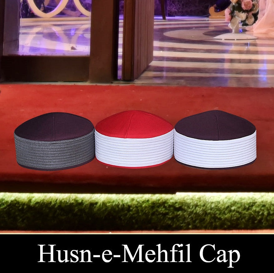 Bin Fiaz Husn E Mehfil Misri Kufi Hat - Traditional Islamic Prayer Headwear for Men