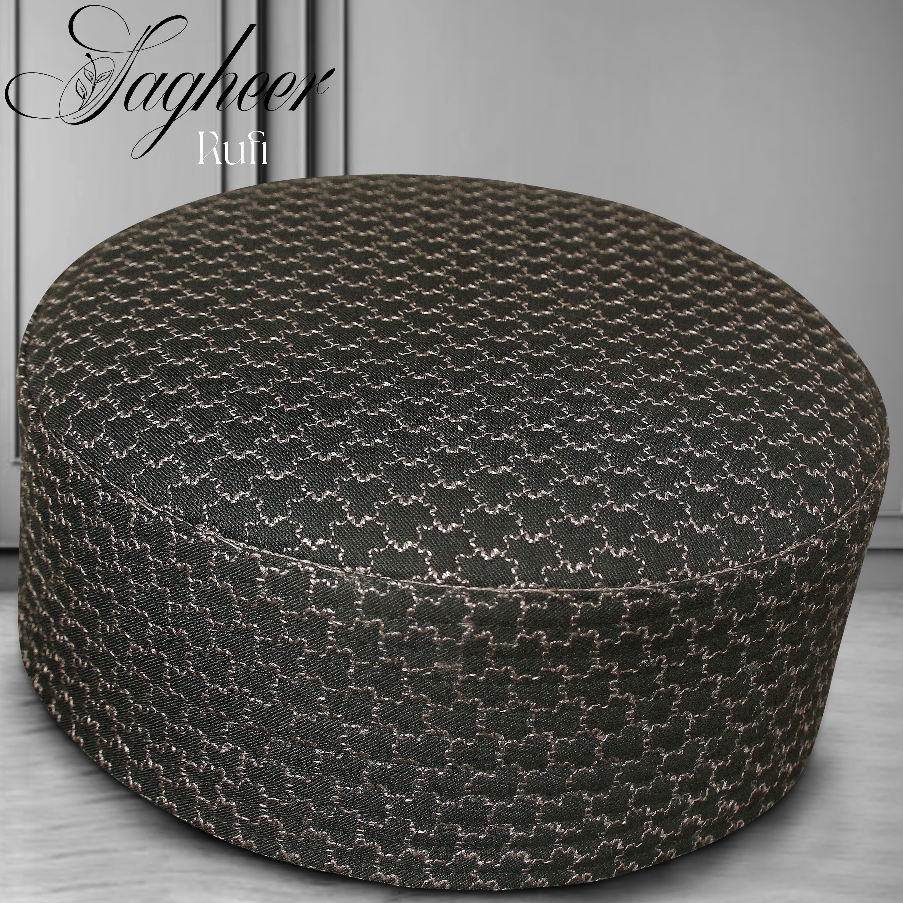 Sagheer Embroidered Kufi Premium Polyester Cotton Prayer Cap