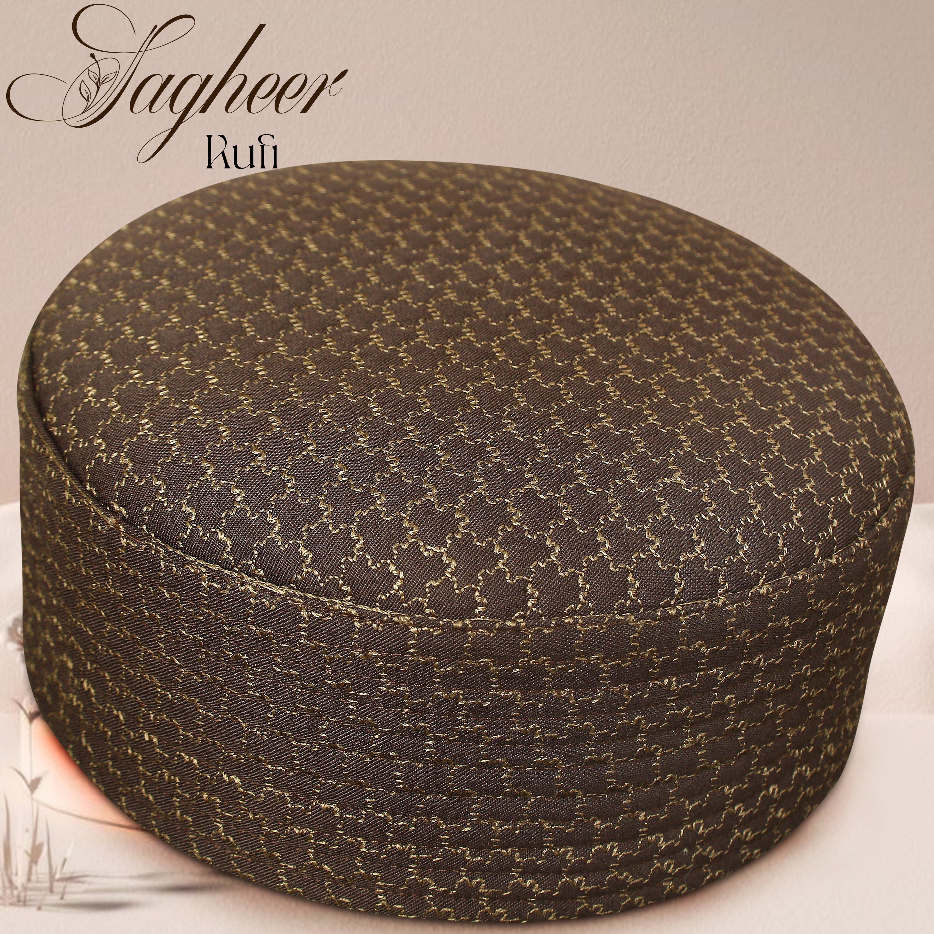 Sagheer Embroidered Kufi Premium Polyester Cotton Prayer Cap