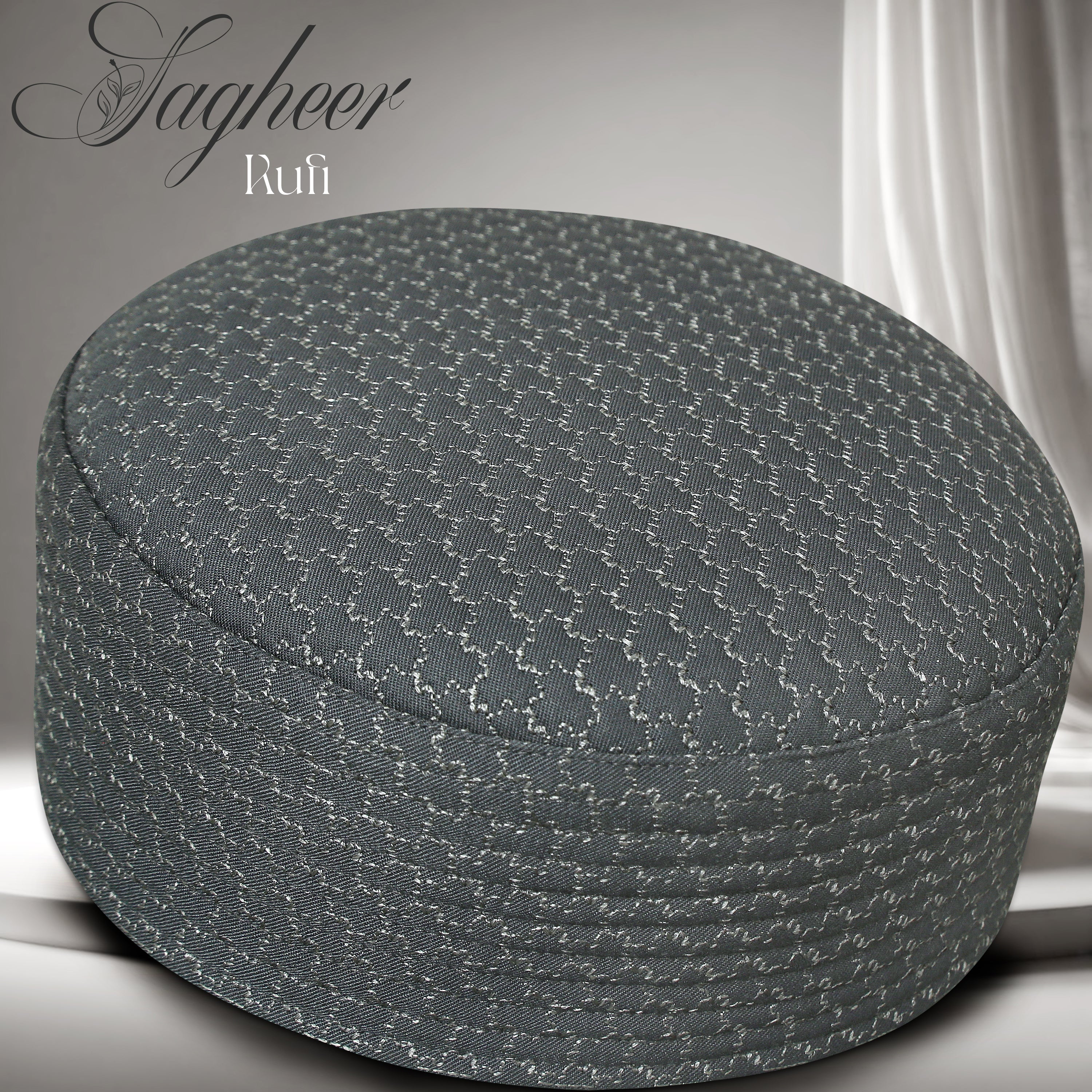Sagheer Embroidered Kufi Premium Polyester Cotton Prayer Cap