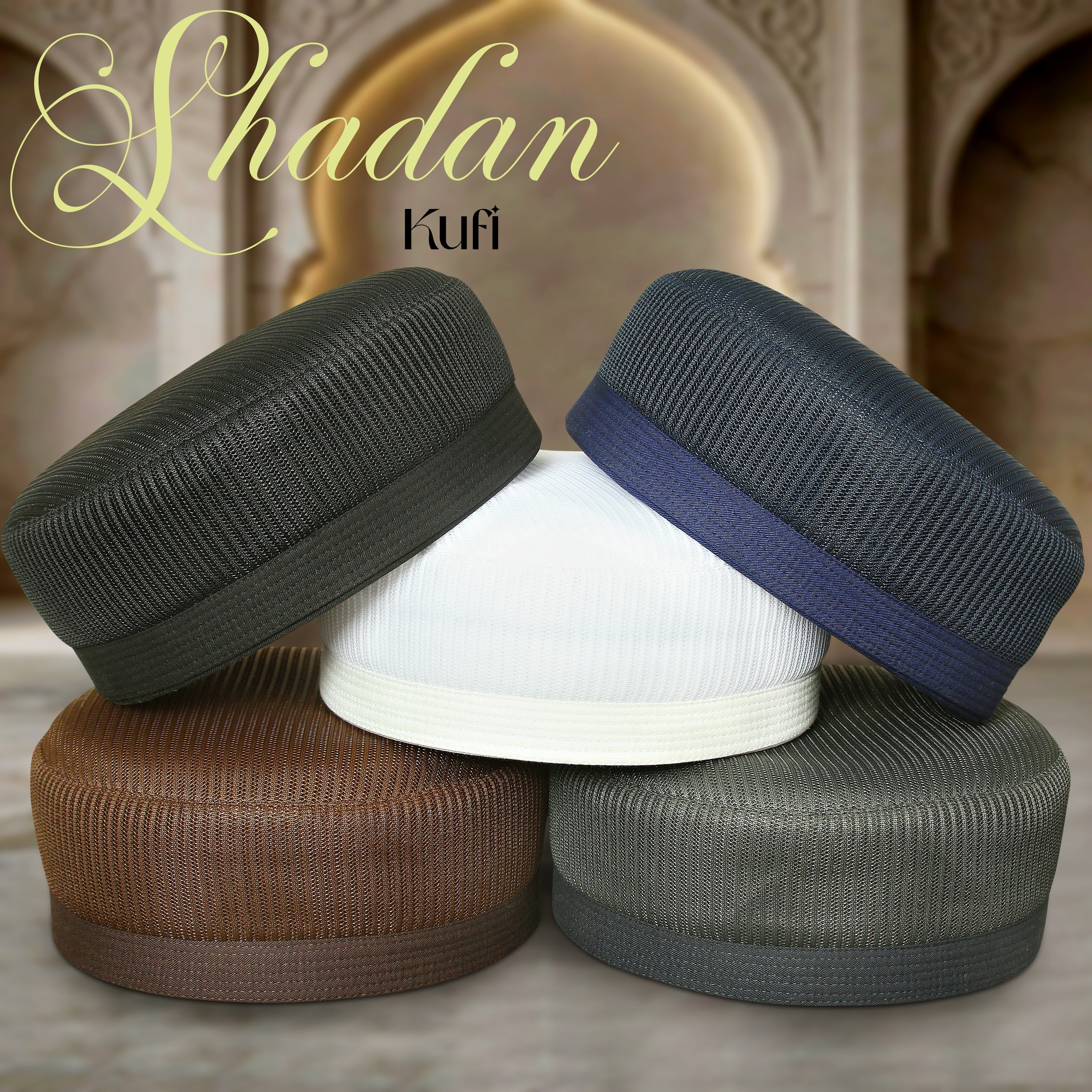 Shadan Mesh Koofi 00-1 – Summer Islamic Namaz Topi with Mesh Fabric