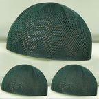 Turkey Knitted Kufi Cap (Pack of 3) – Premium Lightweight Turkish Style Islamic Cap